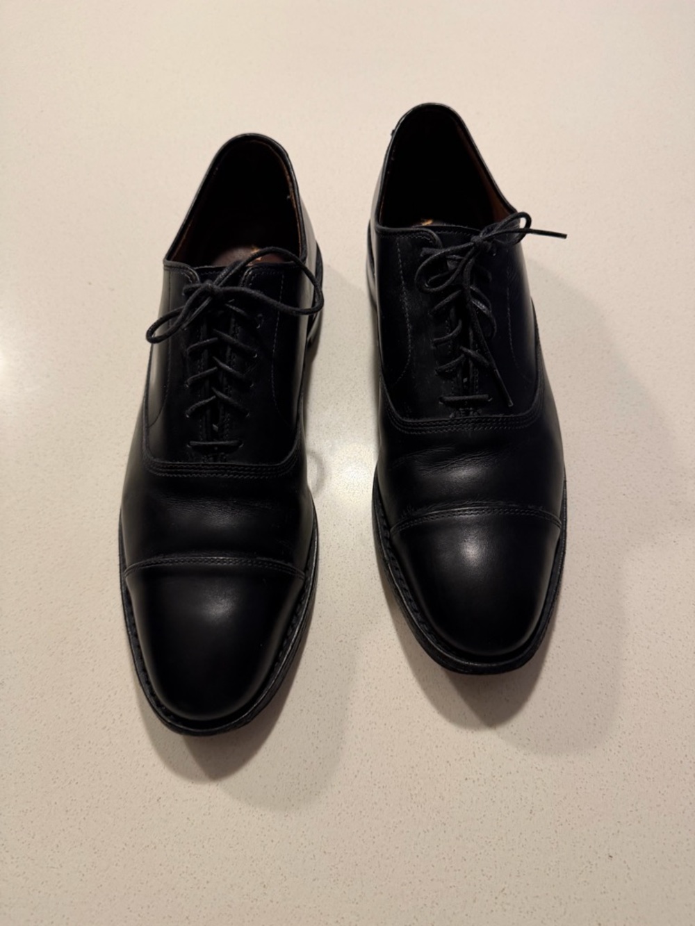 Allen Edmonds Park Avenue Cap Toe Oxford Classic Black Leather Dress Shoes - Men - Picture 2 of 7